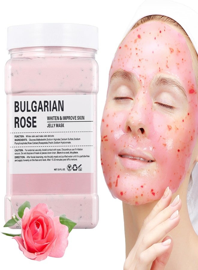 IREV Jelly Mask for Facials Professional,Hydrating Moisturizing Peel Off Gel Face Mask SkinCare,Professional Spa Jelly Face Masks For Deep Hydration,Glow,Smoothing,All Skin Types 23 Fl Oz (Bulgarian Rose) - Image 1